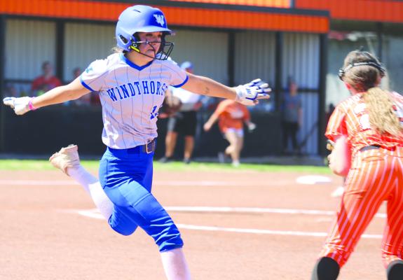 Windthorst's Bri Hoff is the lone returning upperclassman for the Trojanette program which consists mainly of Freshmen and Sophomores. Photo/Landon Davis