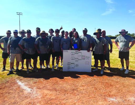 The Archer City Volunteer Fire Department won the inaugural Battle of the Badges softball tournament on Saturday, Aug. 19. ACVFD sported an undefeated record in a tournament featuring Windthorst Volunteer Fire Department, Scotland Volunteer Fire Department, Bowman Volunteer Fire Department, Vernon Volunteer Fire Department and the Archer County Sherriff's Office. The event also featured an auction with the proceeds going to the family of Spade Garrett. Courtesy photo