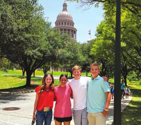 Isabelle Parkey, Marisa Frazier, Bryce Palmer and Kreede Neal participated in the 2022 Texas 4-H Congress event as delegates this past week in Austin. Courtesy photo/Archer County 4-H