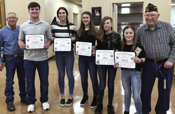 VFW Voice of Democracy and Patriot's Pen winners