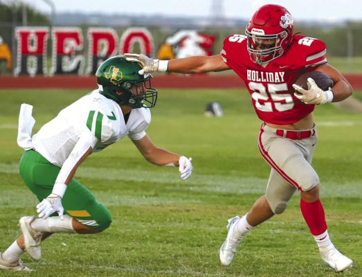 Holliday’s Kaison Yow was a big-play machine in the Eagles’ 48-14 rout of Snyder. The Eagles’ junior rushed for 143 yards and three scores on six carries in the win. File photo