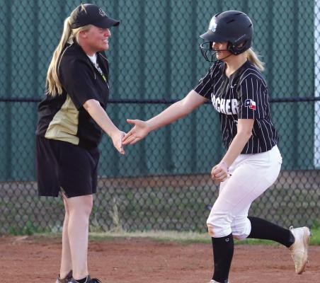Archer City freshman Addy Peters broke onto the scene in her first season with the Lady Cats. The league’s Catcher of the Year posted a .620 batting average to go along with six long balls and 56 RBI to win the county’s triple crown. File photo