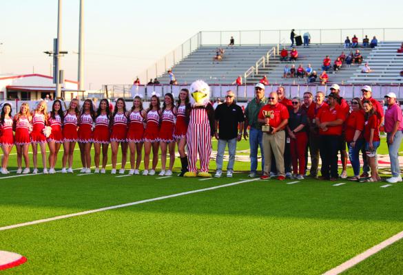 Holliday High School was presented their second-straight Lone Star Cup before the home game against the Indians on Friday. Photo Landon Davis
