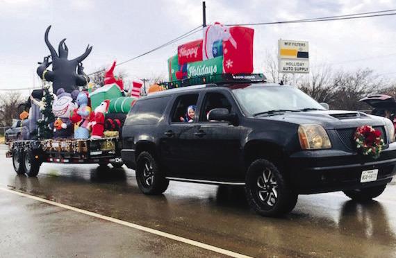 The Rees family placed first in the Holliday Christmas in the Park parade on Saturday, Dec. 10, with a Nightmare before Christmas themed float. The family plans donate its winnings from the event to Archer County 4-H Courtesy photo
