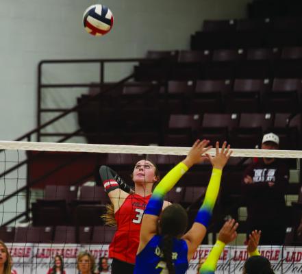 Emma Ellis, Holliday senior middle hitter , brings her trademark energy and leadership to the Lady Eagles as she enters her final volleyball season. File photo