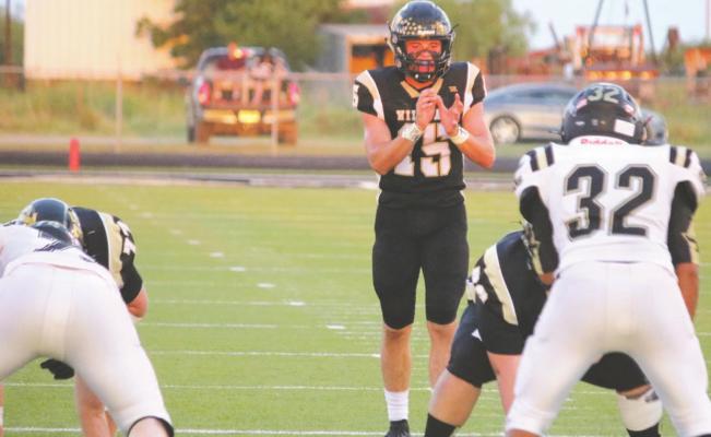 Junior quarterback Ty Bates led the Wildcats with six touchdowns in Archer City’s 60-7 win over Haskell on Friday, Sept. 4, at Wildcat Stadium. Photo/Jerry Phillips