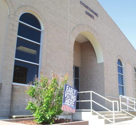 Early voting in the May 7 election is currently underway at the Archer County Courthouse annex and two other locations. Photo/Nathan Lawson