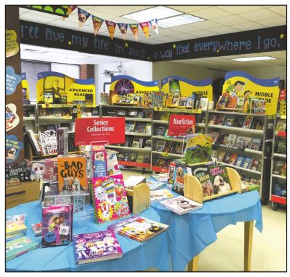 The Scholastic Book Fair was set up in the Windthorst ISD Library with the help of librarian Stacy Schroeder. Courtesy photo