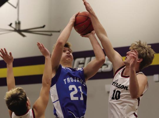 Windthorst’s Jaxon Stark was named ACN’s Elite 8 MVP after he averaged 18.1 points and 11.2 rebounds per game for his junior year. File photo