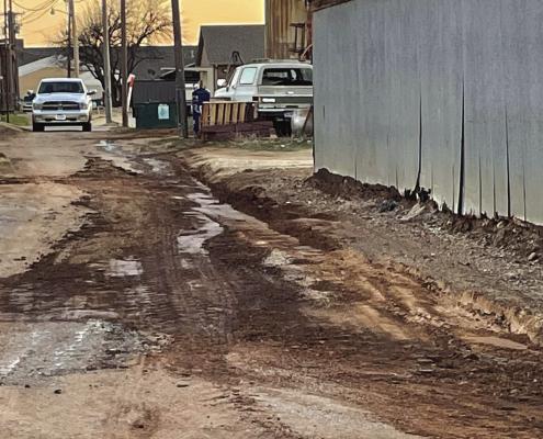 The Archer County Sheriff's Office, the city of Archer City and Archer City Volunteer Fire Department responded to minor oil spill on W. Main on Sunday, Feb. 5. Photo/Jerry Phillips