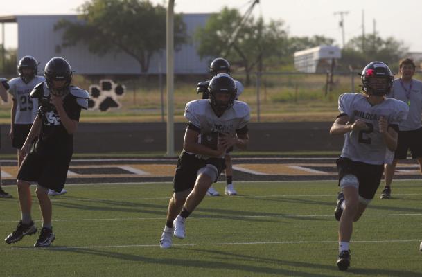 The Archer City Wildcats have begun their Two-a-Days practices as they prepare for their Aug. 28 at the Chico Dragons. Photo/Nahan Lawson