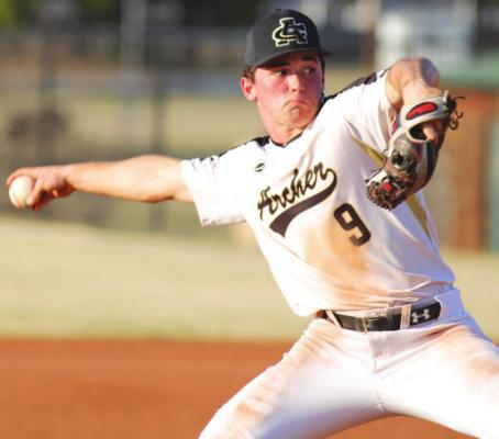 Archer City’s Ty Bates picked up a win in relief of the Wildcats 14-7 win over Olney on Friday,. Photo/Jerry Phillips