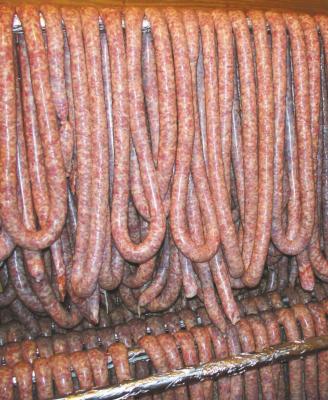 3,500 pounds of German sausage is being prepared by the Scotland Knights of Columbus for its annual meal Sunday, Feb. 7. Courtesy photo