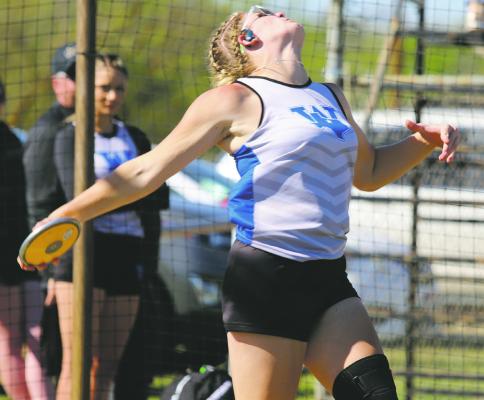 Discus thrower Gabby Hoegger will make her final attempt at a state medal in the event following her senior season as a Trojanette. File photo