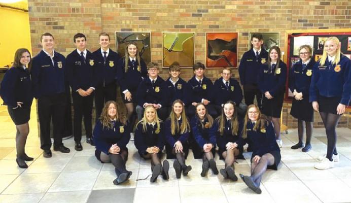 The Holliday FFA LDE teams competed in the Wichita District Contest Friday, Nov. 12 with the junior radio team placing second and advancing to Area. Courtesy photo/Holliday ISD
