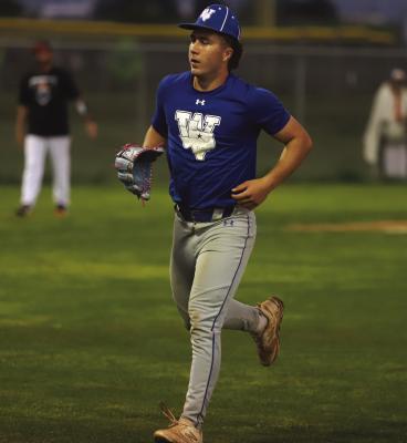 Windthorst’s Conner Schreiber was named District 9-2A MVP for a third straight season after he finished district with a .581 batting average and a 0.00 ERA.
