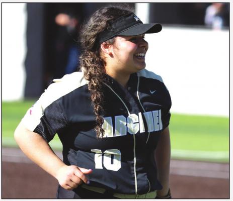 Archer City senior Maddie Lopez is enjoying her final ride on the diamond this spring and has hopes to lead the Lady Cats to the state tournament. Photo/Will Edwards