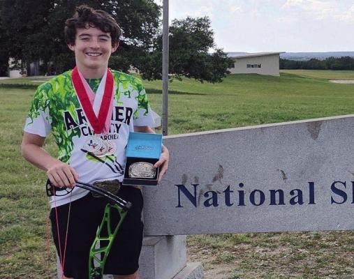 Kash Doyle won Intermediate High Over All in Compound Aided at the 2025 4-H Archery State Games. Courtesy photo