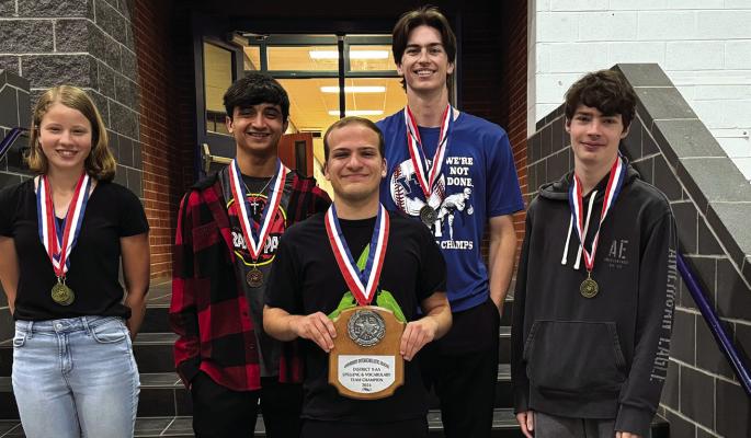 Five Windthorst High School students are advancing Regional UIL Academic Meet in Denison on April 26-27. Courtesy photo/WISD