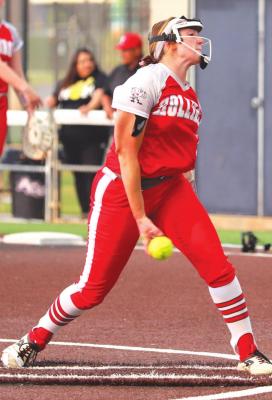 Holliday's Addison Lindemann was the District 7-3A MVP after finishing the season with a 27-4 record and a 0.97 ERS to go along with 308 strikeouts. File photo
