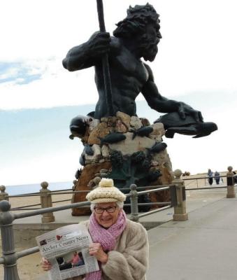 Archer City's Theresa Henry took the Archer County News to Virginia Beach during the Christmas holidays. Courtesy photo
