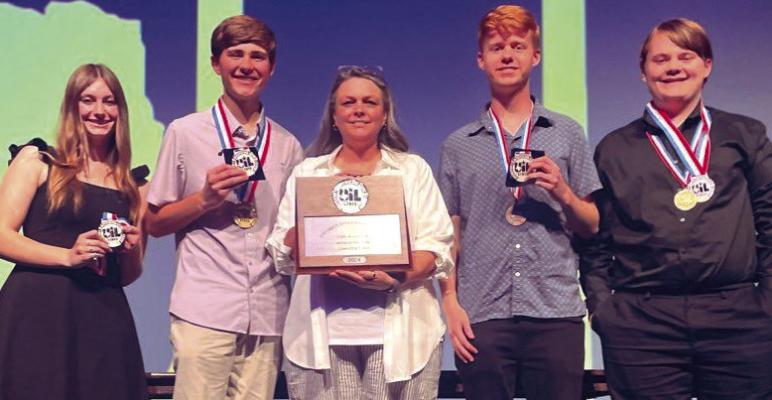 The Holliday accounting team finished as the state runner ups. The team consisted of Bryce Palmer, Carter Koski, Preston Taylor and Mikayla Radtke. Courtesy photo/Holliday ISD