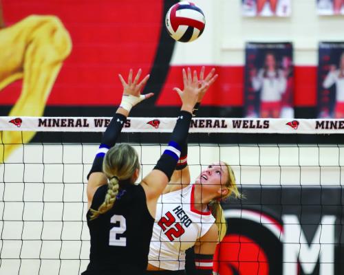 Holliday’s Jordan Peters earned an All-State volleyball nomination from the Texas Girls Coaches Association for her senior season. File photo