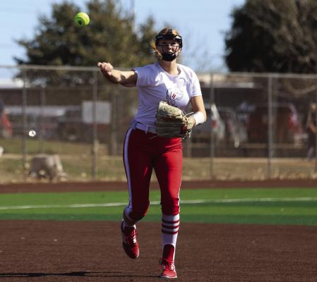 Lady Eagle senior Jordan Peters will be joined by her sophomore sister Arden for one final softball season at Holliday. File photo