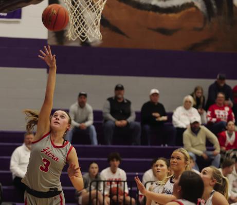 Holliday post Emma Ellis had 19 points in their district win over Henrietta on Saturday, Jan. 31. 12 of those came in the first-quarter alone. File photo