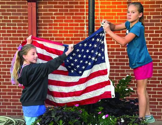 Windthorst 4-H on flag duty