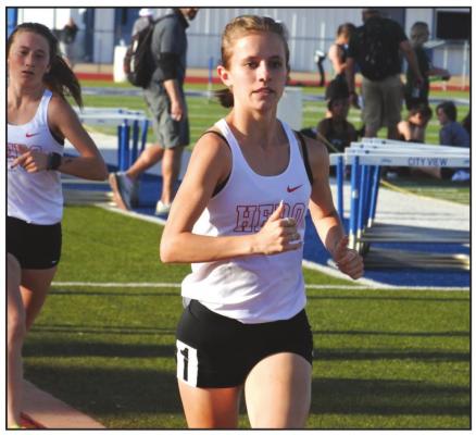 Holliday senior Hannah Spears is trying for another state title in the 1600 and the 3200 for the Lady Eagles this spring. File photo