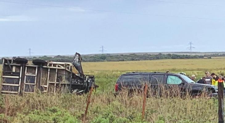 One Vehicle rollover on Hwy. 79 near river bridges