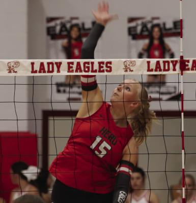 Holliday's Claire Steinruck was named District 7-3A MVP after she posted 117 kills and 173 digs for the Lady Eagles this year in district matchups. File photo