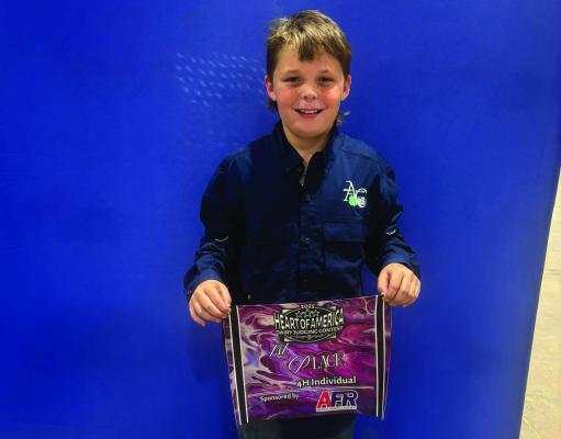 Jack Mitchell placed first in the 4-H individual dairy judging contest at the Heart of America contest. Courtesy photo