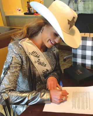 Bobbi Loran, an Archer City ISD graduate and former Scotland resident, was named Miss Rodeo Texas at its competition in San Antonio over the weekend of June 23 through 25. Courtesy photo/Bobbi Loran