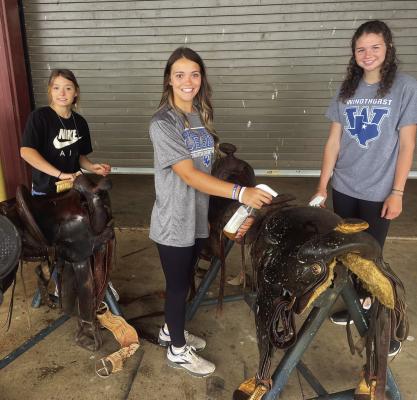 Windthorst FFA is cleaning and demolding some saddles from the collection of the Archer County Mueseum and Arts Center. Courtesy photo