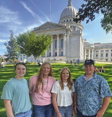 The Archer County 4-H Dairy Judging team of Ava Koetter, Ava Dora, Ella Dora and Brantley Humpert traveled to Madison, Wisconsin, to compete at the World Dairy Expo National Competition. Courtesy photo