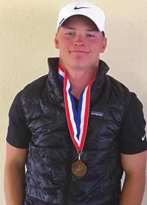 Archer City’s John Machtolff fired an 86 to take third at the District 9-2A meet on Thursday, March 31, at Olney Country Club. He moves on to the Region II Championship on April 18-19 at Old Brickyard Golf Course in Ferris. Courtesy photo