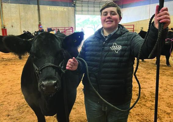 Brantley Humpert was 4th place in his Angus class. Briella Humpert was 5th place with her Angus heifer. Courtesy photo