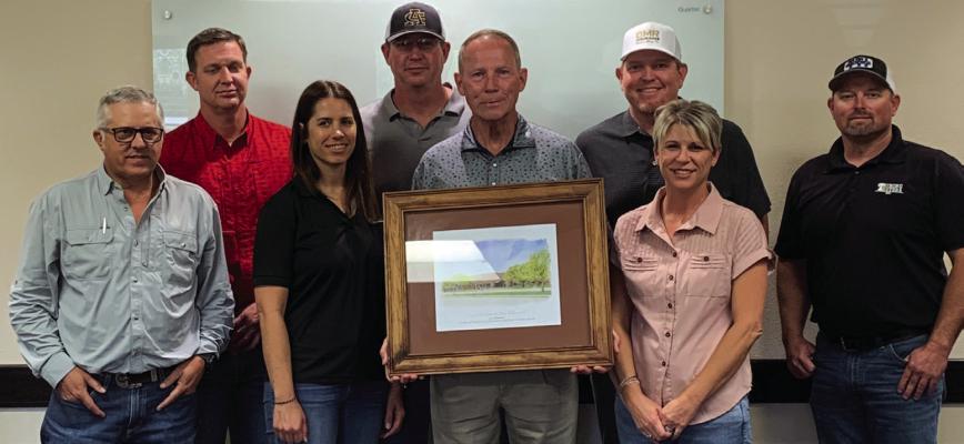 The Archer City ISD School Board recognized former superintendent CD Knobloch for his years of service to the district during its board meeting on Monday, Sept. 23. Photo/Nathan Lawson