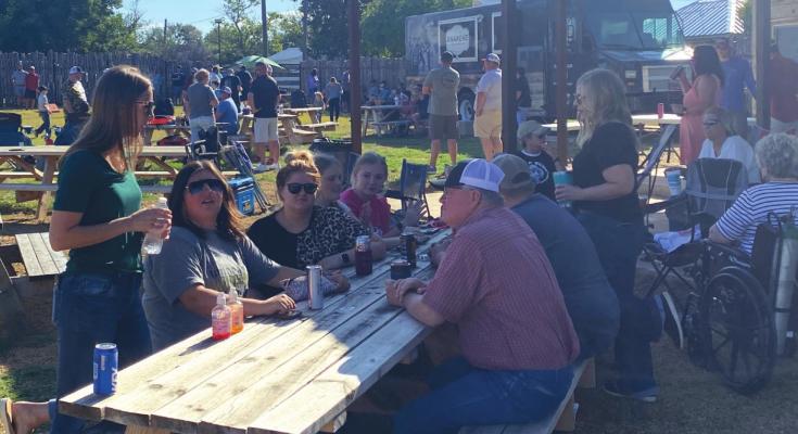 The Archer City and surronding communities gathered at Anarene Catering Company Saturday to raise funds for the Stephens Family. Courtesy photo/Becca Taggart