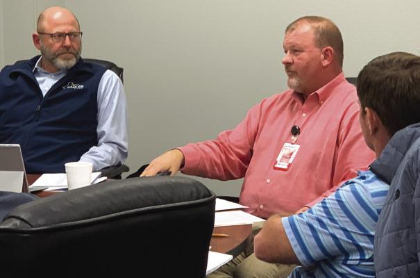 Holliday ISD Superintendent Cody Carroll provided the school board with an update about the district's 313 tax-code application with NextEra Energy during a board meeting Monday, Dec. 12. Photo/Nathan Lawson