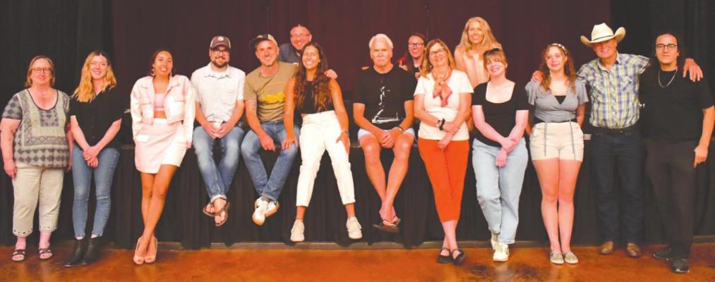 Members of the 2022 Archer City Writers Workshop pose for a photo inside the Royal Theater on Sunday, June 12. Courtesy photo/Kathleen Floyd