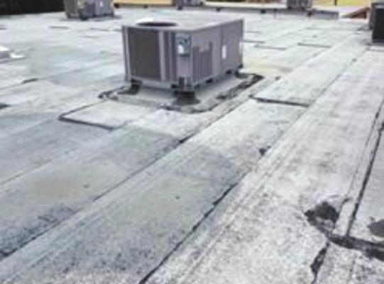 The Windthorst Junior High School roof is in need for repair after deterioration is causing pooling of water in several spots on the roof. The WISD school board was informed the project could cost $140,000. Courtesy photo/WISD
