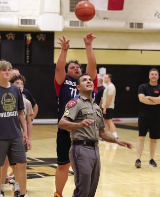 Archer City ISD hosted Hoop with a Troop in its gymnasium on Wednesday, July 17. The event gave the public an opportunity to play knockout and horse with Texas Department of Public Safety Troopers. File photo