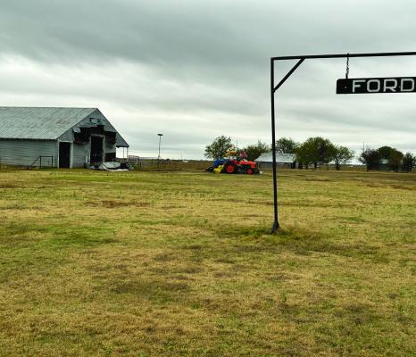 The aftermath of the barn which was destroyed during an 8-hour long standoff at 449 FM 440 on Thursday, Nov. 7. Law enforcement deployed an armored bobcat to open the barn to deploy gas. Photo/Jerry Phillips
