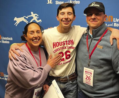 Archer County 4-H's Wayland Cowley had a 3rd place Duroc at the Houston Rodeo and Livestock Show. Courtesy photo