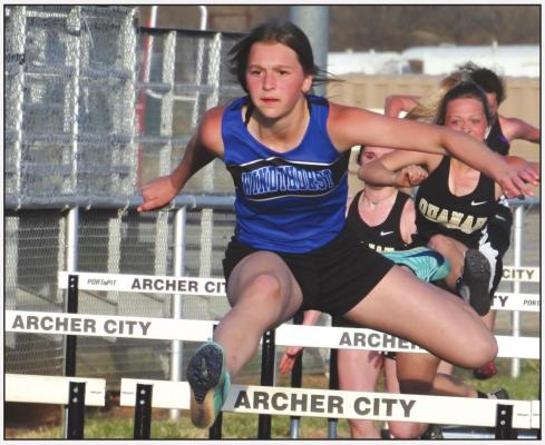 Windthorst sophomore Annikah Frank is back on the track after advancing to the regional meet a season ago. File photo