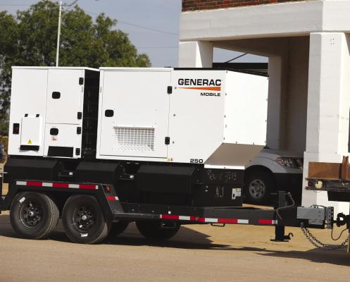 Archer City has received both generators it has purchased through a grant with the United States Department of Agriculture. The first generator (not pictured) was a 75 kva Generac trailer mounted that was placed at the Lake Kickapoo pump. The second generator is a 275 kva which was placed at the water plant but is portable can be used for other applications. Photo/Jerry Phillips
