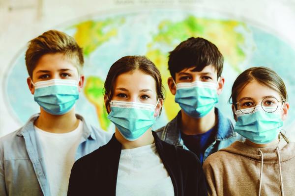 student wearing mask